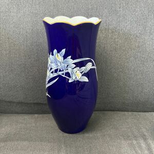香蘭社 花器 花瓶 陶器 高さ約20cm