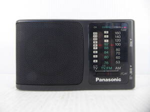 ★☆Panasonic ワイドFM受信OK FM/AMコンパクトラジオ RF-U46 日本製 動作品 オマケ新品電池付き☆★