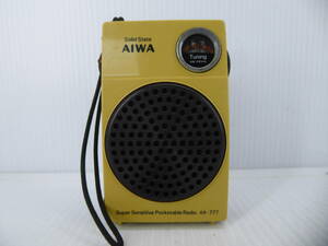 ★☆AIWA AMアンティークコンパクトラジオ AR-777 動作品 オマケ新品電池付き☆★