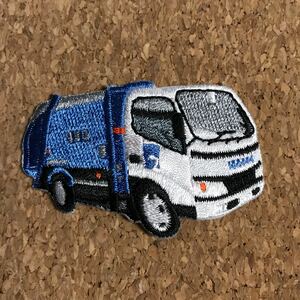 清掃トラック☆アイロン刺繍ワッペン1枚☆乗り物働く車☆送料63円☆入園入学新学期準備アップリケハンドメイド ゴミ