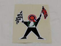 BMC Man Flag ステッカー 　BMCミニ　 クラシックミニ 　ローバーミニ 　　BMC　　BMCミニ 　 ROVER MINI 　 英国車 　ステッカー 　シール_画像1