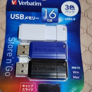 新品 Verbatim USBメモリ16GB 3色セット の画像1