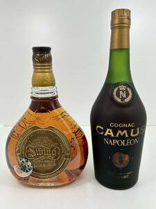 TN0603-61 3081[1 jpy start ] foreign alcohol 2 pcs set Camus CAMUS Napoleon / Johnny War car swing Swing not yet . plug old sake 