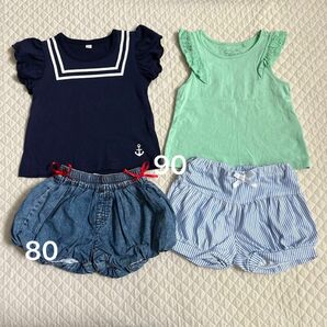 子ども服　女の子　まとめ売り　遊び着　保育園着　90