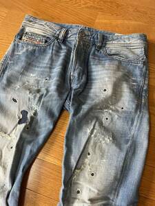 【雰囲気◎】DIESEL ジーンズ SAFADO W29 デニムパンツ ダメージ加工 インディゴ デニム パンツ ディーゼル 29インチ 送料無料