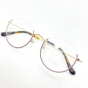 VENUS!VENUS! 2364 c-62 glasses frame reverse half rim round type Brown Gold KTM lens optional 