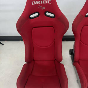 【美品 室内保管 送料無料】BRIDE GIAS LOWMAX CFRP 2脚セット ブリッド ガイアス ローマックス カーボン レッド 赤 セミバケット セミバケの画像3