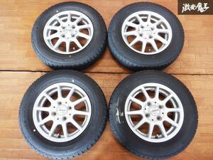 マナレイ スマート 13インチ JWL-T ホイール 4J +42 4穴 PCD100 145/80R13 アイスナビ ZEA2 アルト ラパン ミライース タント ★ 棚1F11