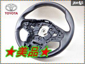 美品! トヨタ純正 A90 スープラ ステアリング ハンドル ステアリングホイール レザー 棚2N25