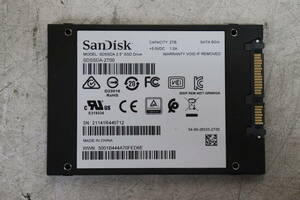 Y06/931 SanDisk SSD 2.5インチ SATA 2TB SSD PLUS 2000GB SDSSDA-2T00 データ消去済み CrystalDiskInfo正常判定