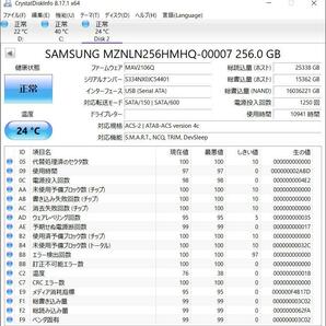 SAMSUNG、SSD、SATA、256GB、PM871a、MZNLN256HMHQ-00007、S334NX0JC54401の画像3