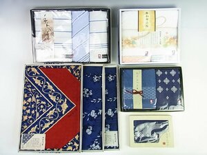 * unused * now . towel /. river * towel furoshiki 7 box total 11 pieces set *woshu towel ×5/ face towel ×3/ large size furoshiki ×3* san ./ source right ..*