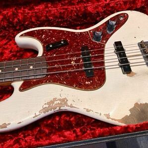 【GW値引き】Fender Custom Shop 1961 Jazz Bass Heavy Relic (Aged Olympic White) 2019年製の画像2