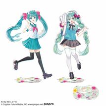 初音ミクシリーズプラチナムザッカビッグクリアスタンド“初音ミク 16th Anniversary” 2種セット売り_画像3