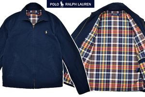 A-4709★美品★POLO RALPH LAUREN ポロ ラルフローレン★正規品 ネイビー ポニー刺繍 TALON スイングトップジャケット ドリズラー XS