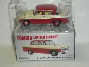 TOMICA LIMITED VINTAGE LV-24b トヨペット クラウン　スタンダート 赤/クリーム