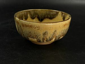 【福蔵】筑前藩窯 安野窯 茶碗 窯変 天目抹茶碗 美品 径12.3cm