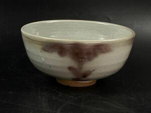 【福蔵】茶碗 釉里紅 窯変 李朝 唐物 茶道具 径12cm