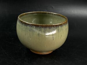 【福蔵】茶碗 油滴 窯変 茶道具 李朝 径12cm