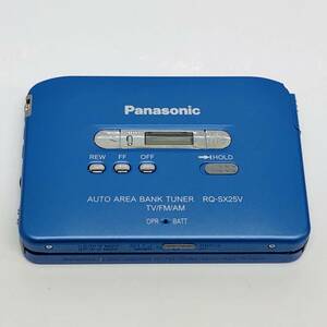 ●パナソニック RQ-SX25V ポータブルカセットプレーヤー Panasonic リモコン付 STEREO RADIO CASSETTE PLAYER オーディオ 音響機器 S2858