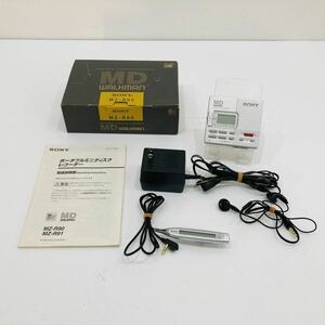 ●動作品 ソニー MZ-R90 ポータブルMDウォークマン SONY リモコン 元箱付き プレーヤー WALKMAN 音楽 再生 録音 オーディオ S2882