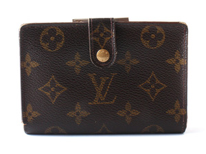 N16180 LOUIS VUITTON ルイヴィトン モノグラム ポルトモネ ビエ ヴィエノワ がま口 二つ折り 財布 ウォレット ブラウン USA製