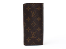 E15786 美品 LOUIS VUITTON ルイヴィトン モノグラム メガネケース 眼鏡ケース ブラウンフランス製_画像2