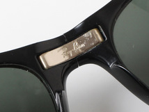 E16130 Ray-Ban レイバン 折りたたみ サングラス アイウェア ケース付き ブラック 黒 イタリア製 RB4223 601/71 ウェリントン_画像7