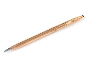 E16294 CROSS クロス 1/20 14KT GOLD FILLED USA製 ボールペン ツイスト式 筆記確認済み ゴールド 筆記具 文房具