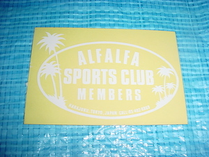 原宿　ALFAALFA　スポーツクラブのステッカー