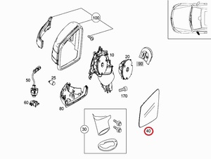 [ regular original OEM] Benz door mirror lens left side W212 E Class E200 E220 E250 E300 E350 E400 E500 E63 door mirror glass 2048102921