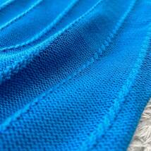 未使用タグ付き【MIIA ミーア】サマーニット 半袖 立体編み パフスリーブ ブルー レディース フリーサイズ ショート丈 綿混 Rstore43085_画像6
