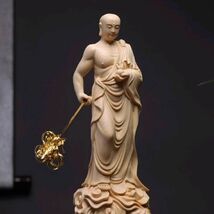 新作 極上の木彫 仏教美術 精密彫刻 仏像 地蔵菩薩像 手職人手作り_画像3