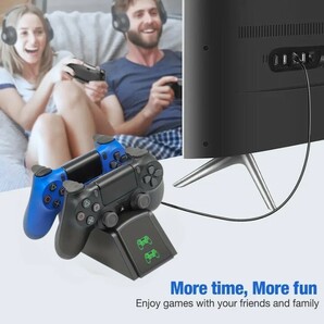 【PS4用コントローラー充電ドック 】 LEDインジケーター PS4用充電ステーション PS4/PS4スリム/PS4プロ 充電器用デュアル USB充電ドックの画像5