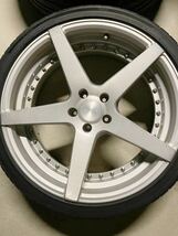 良品☆MID.R S5.1D 114.3 5穴 20インチアルミホイールHankook 245/35R20 4本セット コンケイブ エスティマ アルファード ヴェルファイア_画像3