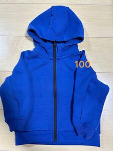 UNIQLOユニクロ ジップアップパーカー ブルー 青 アウター 子ども服 キッズ 100cm