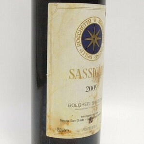 ★★テヌータ・サン・グイド SASSICAIA ボルゲリ・サッシカイア 2009年 750ml/14% ※ラベル汚れ★AY113784の画像3