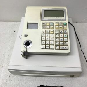 0315W CASIO カシオ 電子レジスター TE-300 動作確認済み レジスター レジ ホワイト 店舗用品 小型ドロア分離型 