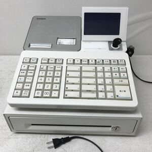 0329A CASIO カシオ計算機 レジスター レジ 電子レジ 動作確認済み SR-S4000-20SWE ホワイト Bluetooth 20部門 インボイス対応 