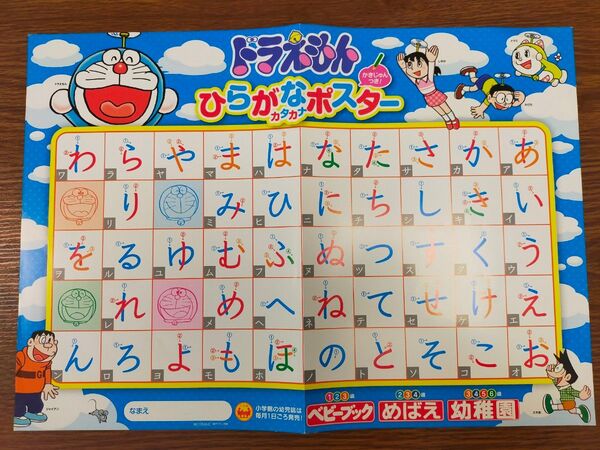ドラえもんひらがなポスター3枚セット