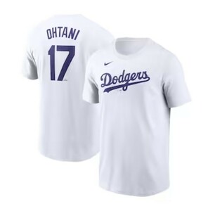 MLB公式品 #6 ナイキ製　大谷翔平　ドジャース　Ｔシャツ　ホームカラーの白　Ｓサイズ　細身の男性着られます。