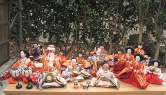 Old Hina dolls set of 15 Hina dolls Imperial prince (male/female dolls) Three officials and ladies Five musicians Retinues Clothes Antique /19N3.16-4, season, Annual event, Doll's Festival, Hina doll