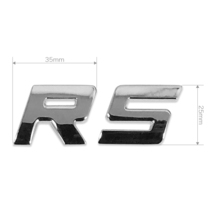 メタリック文字エンブレムセット RSステッカー シルバー 金属製立体文字 愛車のドレスアップに _画像3