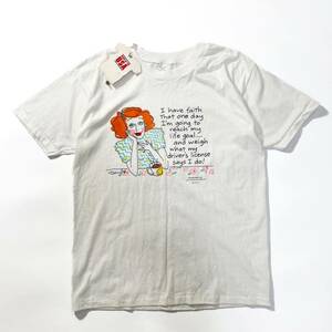 デッドストック 80s Shoebox greeting 90s プリントt Tシャツ ビンテージ アメリカ製 usa old XL パロディ アート ホワイト 絵本 アメコミ