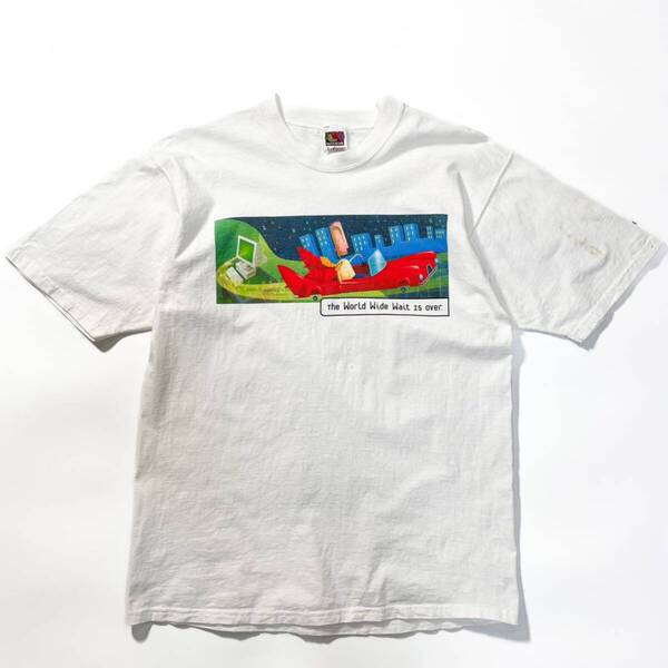90s uswest at&t プリントt 企業 電気通信 ビンテージ usa old 半袖Tシャツ tee 00s フルーツオブザルーム ヴィンテージ アメリカ 80s L