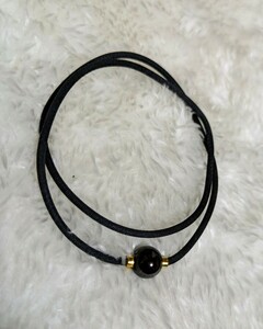 1 jpy start ~fai ton Phiten mirror ball black 40cm necklace 