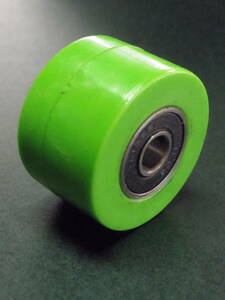  postage 0 jpy! all-purpose chain roller 38mm/ green color stock equipped immediate payment!KX125/KX250/KX250F/KX450F/KX250XC/KLX/ motocross / Enduro / motard 