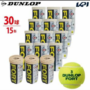 DUNLOP ダンロップ 「FORT フォート [2個入] 1缶×15 30球 」テニスボール 専用箱なし