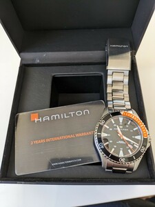 ハミルトン　カーキ　スキューバオート　オレンジ　ステンレスブレスレット　自動巻き　 HAMILTON KHAKI AUTOMATIC SS　40mm