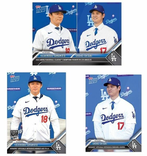 大谷翔平　山本由伸　３枚セット　MLB TOPPS NOWTopps JP Card OS-23　25 26